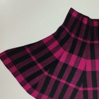 Miss Azur пола розово-черно каре – М размер, момиче, снимка 4 - Детски рокли и поли - 34007859