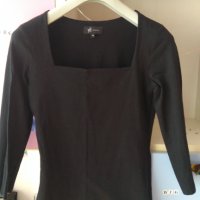Памучна черна блуза Reserved, снимка 1 - Блузи с дълъг ръкав и пуловери - 34805771