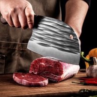 кухненски сатър масивен удобен за месо риба кълцане нерьждаема стомана, снимка 3 - Ножове - 42101446