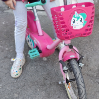 Детски велосипед 500 unicorn, 14инча, за деца от 3 до 5 години, Decathlon,розов, снимка 10 - Велосипеди - 44925372
