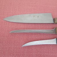 Vintage CHICAGO CUTLERY-проф.нож ,тиково дърво-3бр., снимка 8 - Ножове - 41737420