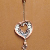 Украса "Сърце"от керамика, снимка 2 - Декорация за дома - 35984657