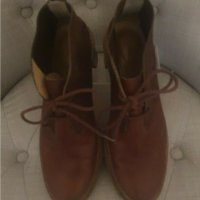 CLARCS боти/обувки – кожа-велур, кафяво-конячен цвят, №40, снимка 8 - Дамски боти - 42533377