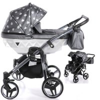 Бебешка количка Junama Glow Duo 2в1, 3в1 НОВА, снимка 4 - Детски колички - 42082035