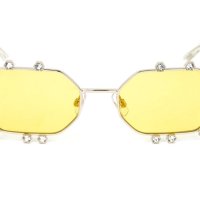 SWAROVSKI 🍊 Дамски метални слънчеви очила "GOLD & YELLOW BIG CRYSTALS" нови с кутия, снимка 9 - Слънчеви и диоптрични очила - 40850022