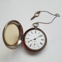 Сребърен джобен часовник, снимка 3 - Антикварни и старинни предмети - 40743971