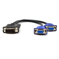 Преходник / Сплитер DVI 24+5 М към 2 x VGA F, снимка 8 - Кабели и адаптери - 41363775