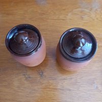 Две глинени гювечета с капак, снимка 1 - Съдове за готвене - 41665216