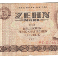 Germany-10 Mark der DDR-1971-P# 28a-Paper, снимка 1 - Нумизматика и бонистика - 44594636