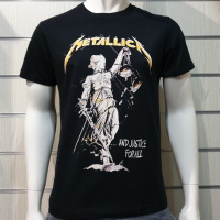 Нова мъжка тениска с дигитален печат на музикалната група METALLICA and justice for all, снимка 1 - Тениски - 36177984