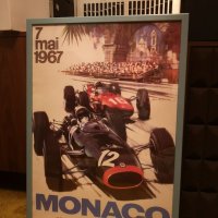  Vintage Ретро Постер Formula 1, Monaco, Monte Carlo 50см/70см+рамка IKEA , снимка 4 - Колекции - 34719478