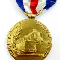 Почетният медал на Френските железници-Златен и сребърен медал, снимка 4 - Колекции - 34066454