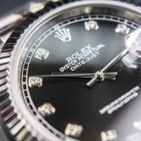 Мъжки часовник Rolex Oyster Perpetual Datejust Black Diamond с автоматичен механизъм, снимка 4 - Мъжки - 42112753