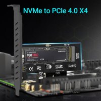 Адаптерна платка M.2 (M2) SSD NVME към PCI-E 4.0/3.0, снимка 2 - Кабели и адаптери - 41956904