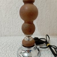Комплект от две старинни дървени лампи - лампа, снимка 3 - Настолни лампи - 44173450