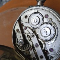 Сребърен джобен часовник Charles Locle, снимка 5 - Антикварни и старинни предмети - 41435026
