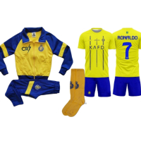 Жълт Екип Тениска + Шорти + Чорапи Роналдо Ал Насър 2024 CR7 RONALDO, снимка 2 - Футбол - 42128482