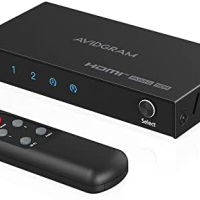 HDMI 2.1 превключвател 8K 60Hz, AVIDGRAM HDMI превключвател 2 в 1 OUT с IR Remote, 2 порта 4k 120Hz, снимка 1 - Друга електроника - 44810734