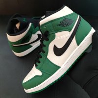Нови зелени обувки маратонки Кецове Nike Air Jordan 1 Pine Green размер 44 Номер 28см стелка shoes , снимка 2 - Кецове - 40459762