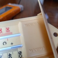 Стар термометър Minima Maxima, снимка 6 - Антикварни и старинни предмети - 42236036