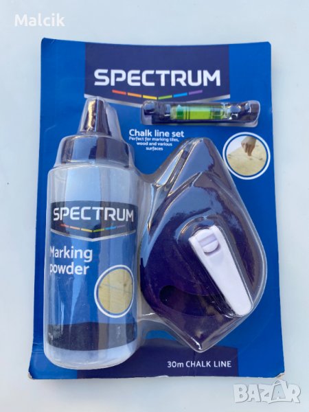 Комплект зидарска чертилка с боя и малък нивел , снимка 1