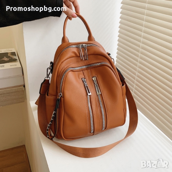 Дамска раница Cassidy 2 в 1 -  Kафявa, снимка 1