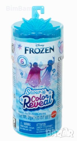 Промоция -50% ! Мини кукла изненада Disney Frozen Snow Color Reveal с 6 изненади Mattel, снимка 1