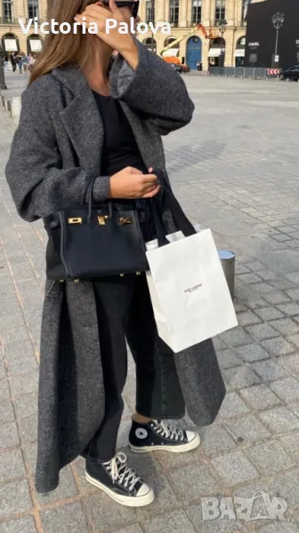 🇮🇹 Италианско дълго дизайнерско палто-жилетка  DI-LA, снимка 1