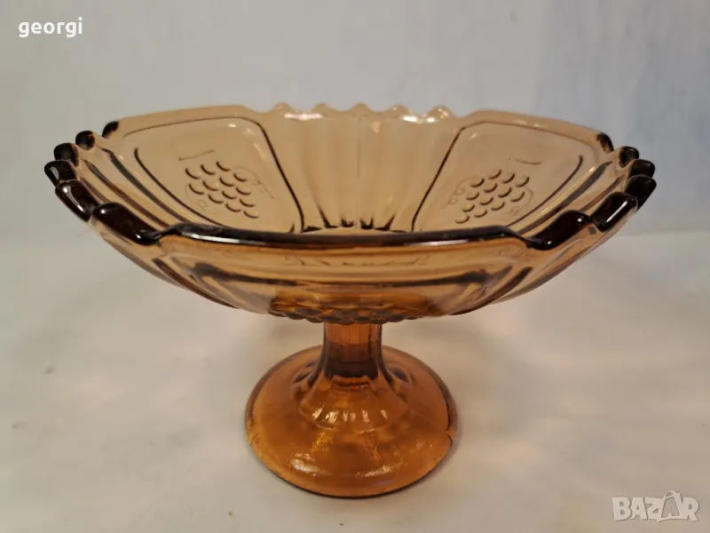 ретро фруктиера от цветно стъкло 25/1, снимка 1