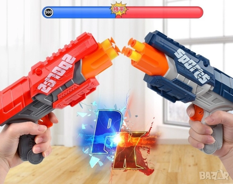  Детска играчка пистолет с меки патрони , снимка 1