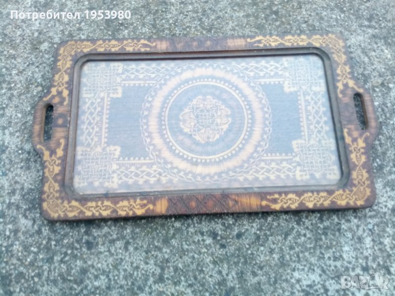 Стар дървен поднос, снимка 1