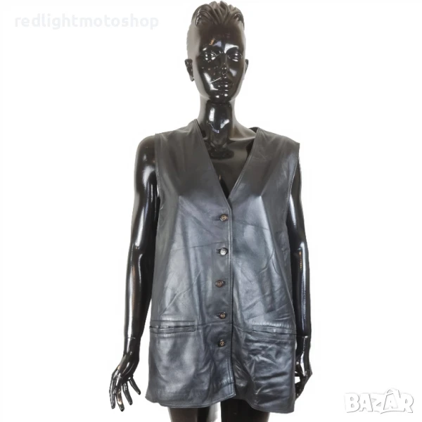 📌 5282 Дамски кожен елек | КАТО НОВ | Размер 44 | 70 лв., снимка 1