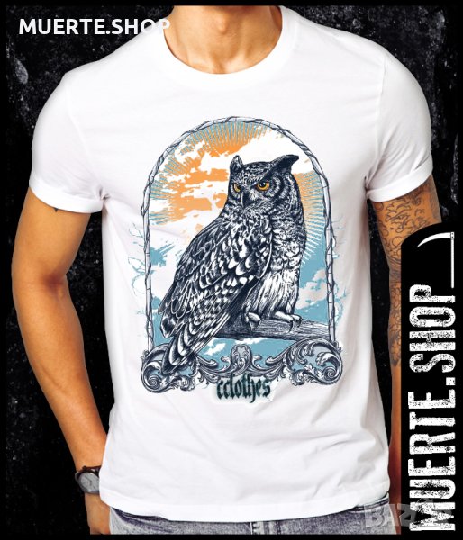 Тениска с щампа TWILIGHT OWL, снимка 1