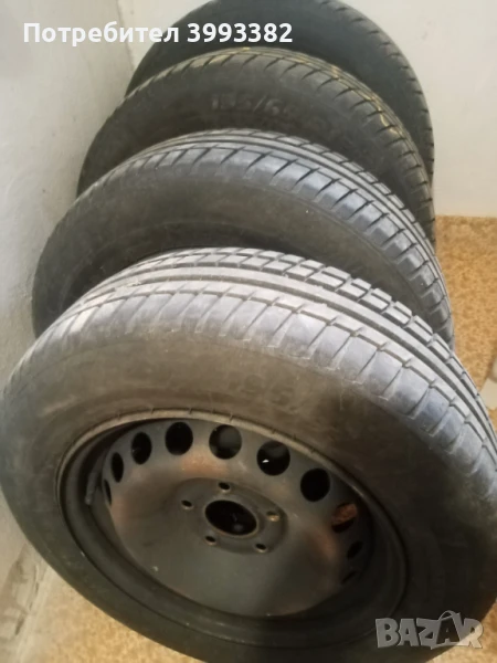 Продавам  жележни джанти 15  с гуми за рено, снимка 1