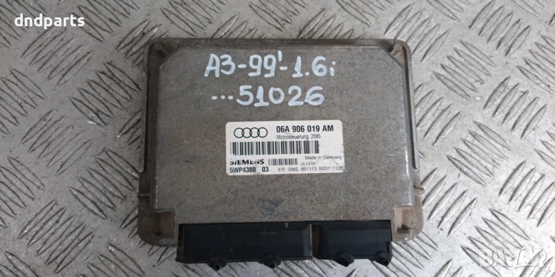 Компютър Audi A3 1.6i 1999г. 06A906019AM 5WP4380 , снимка 1