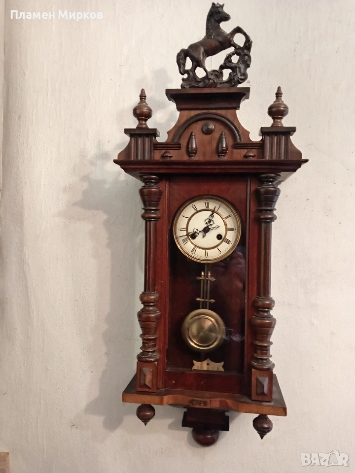 Антикварен германски стенен часовник, снимка 1