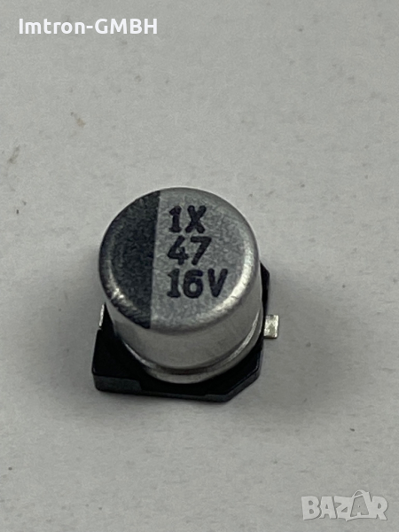 Кондензатор: електролитен  Samwha SC1C476M05005VR200 ; SMD; 47uF; 16VDC; Ø5x5.3mm; ±20%; 2000ч , снимка 1