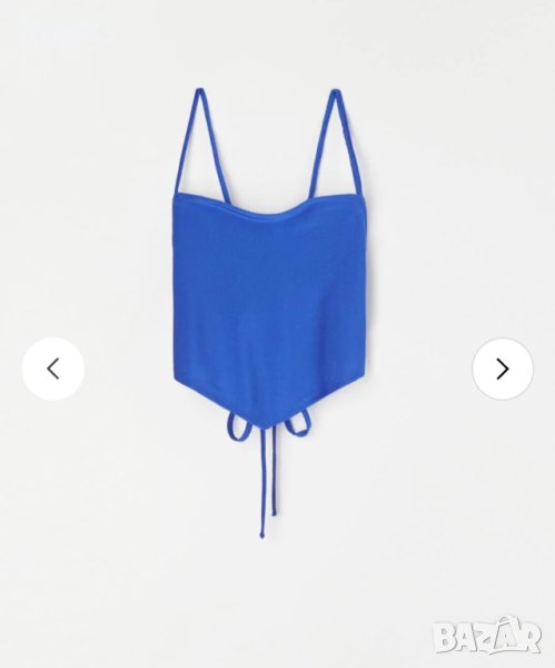 Crop top с връзки В ЧЕРНО, снимка 1