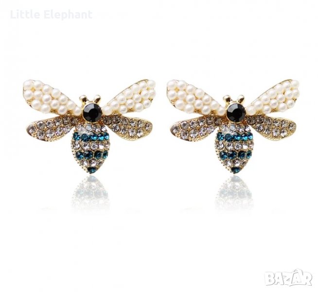 Масивен модел обеци бранд,колекция"Animals",colored с кристали/нови, снимка 1