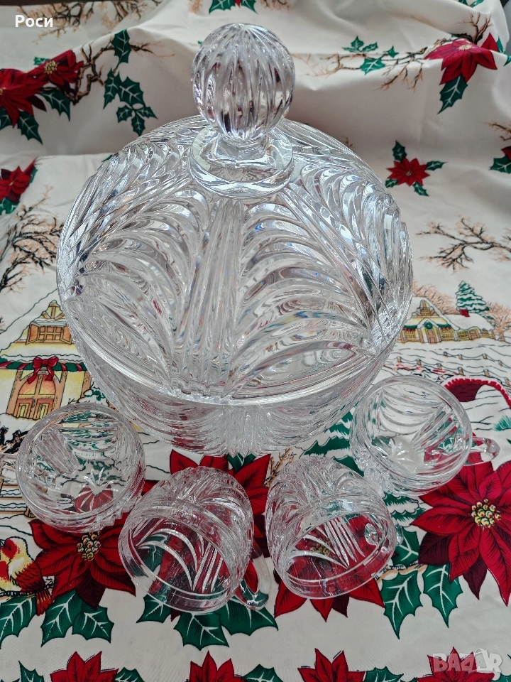 К-т за пунш от оловен кристал , снимка 1