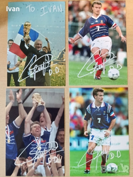 АВТОГРАФИ🔥 DIDIER DEACHAMPS ТРЕНЬОР НА ФРАНЦИЯ ФУТБОЛ, снимка 1