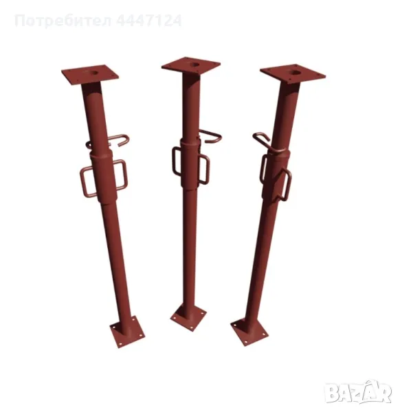 Телескопични стоманени подпори , Под наем, 3 размера, снимка 1