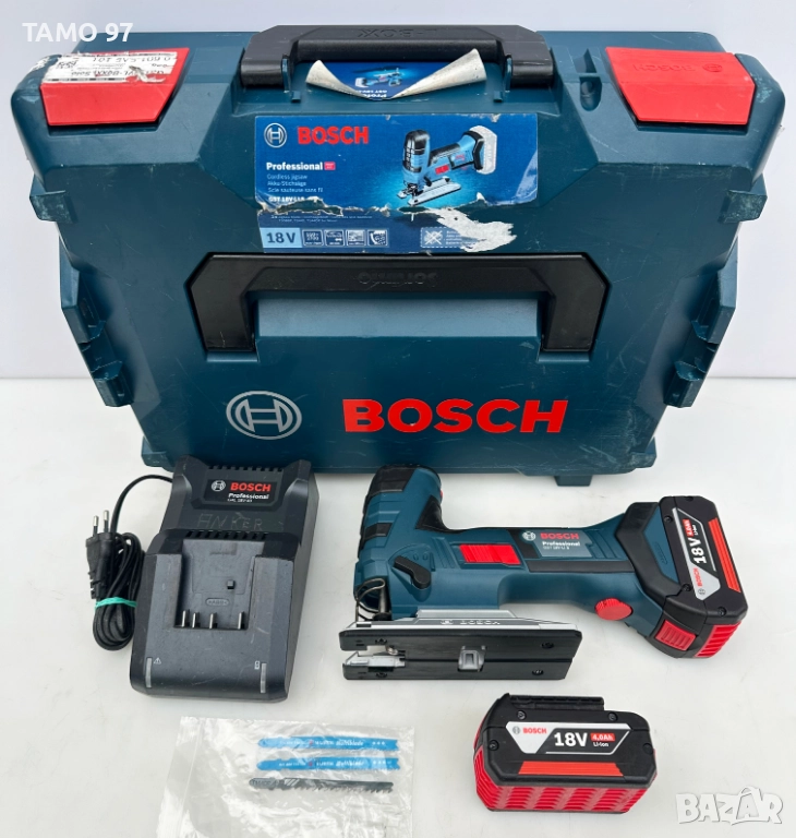 BOSCH GST 18V-Li S - Aкумулаторен прободен трион 2x18V 4.0Ah неразличим от нов!, снимка 1