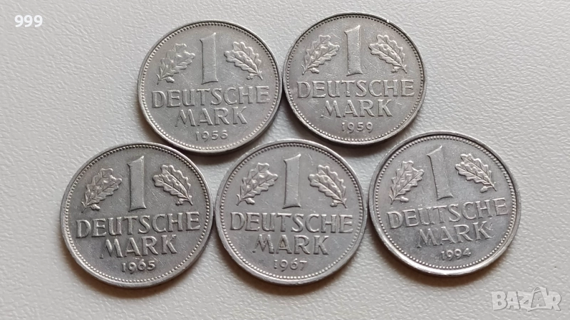 1 марка 1956, 1959, 1965, 1967, 1994 - Германия, снимка 1