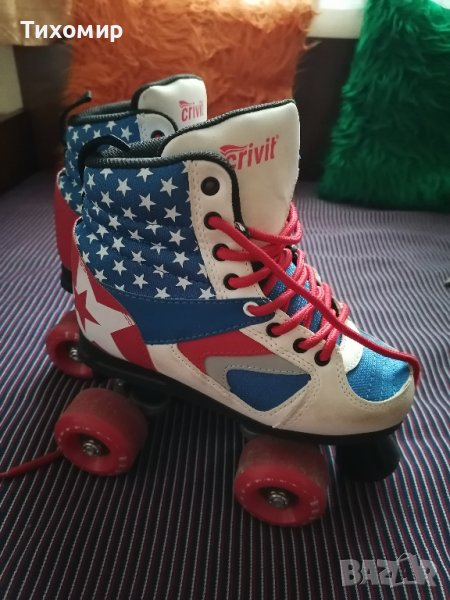 Детски кънки 31/32 и Комплект протектори размер М 6–10год., снимка 1