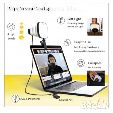 Zumy: Професионална качествена светлина за видео срещи, снимка 1