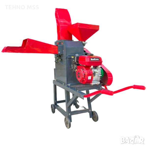 Дробилка за фураж, Фуражомелка с бензинов двигател, 7,5 к.с. (сено, люцерна, пшеница, овес и др.), снимка 1