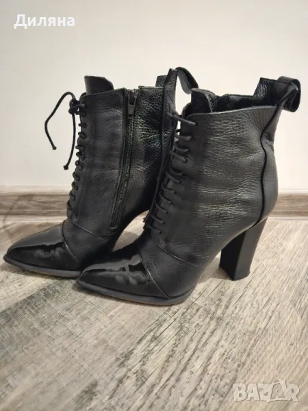 Дамски боти от естествена кожа, снимка 1