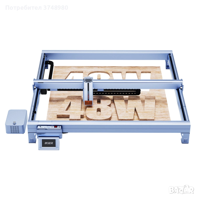 Лазерен гравер iKier K40 Max 48W, неразопаковано, НОВО, снимка 1