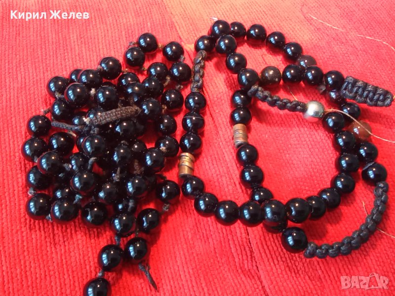 ДЪЛЪГ НАНИЗ от ЦВЕТНО АРТ СТЪКЛО - ТОПЧЕТА ДВЕ ЧАСТИ за ГЕРДАН КОЛИЕ ХЕНД МЕЙД БИЖУТА 32878, снимка 1